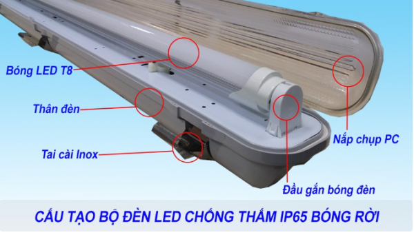 Đèn chống thấm là gì? Cấu tạo và ứng dụng của đèn chống thấm